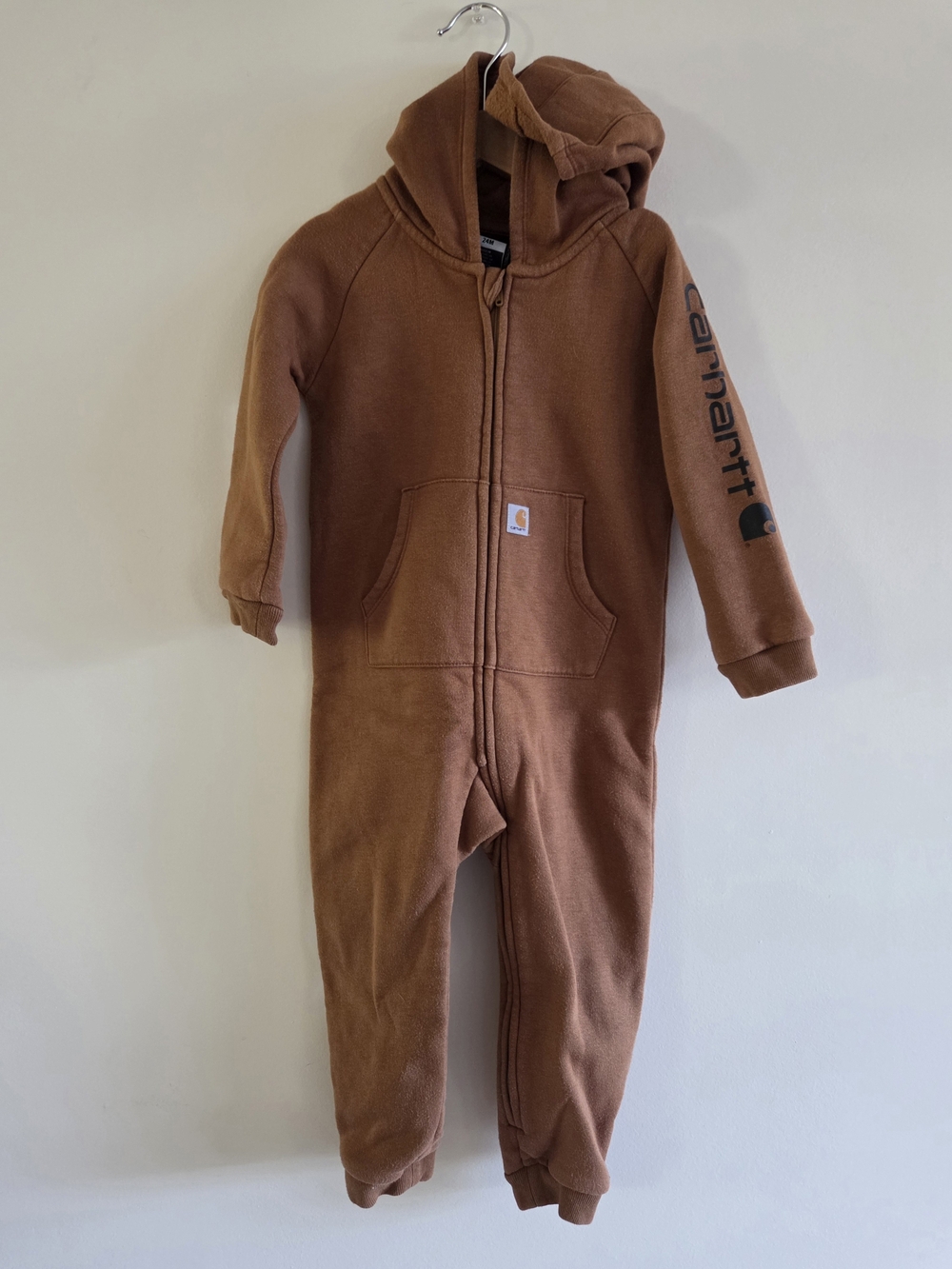 Carhartt Brown Hooded One-Piece Zip Coverall